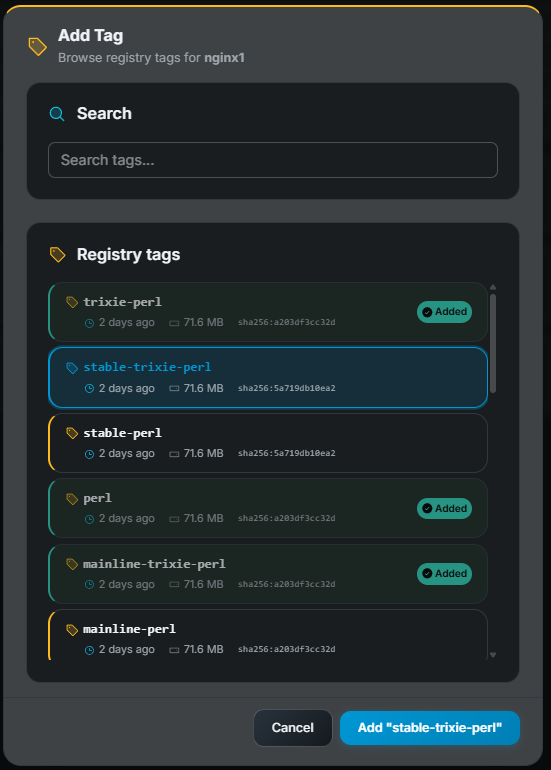 Gameye Admin — Add Tag modal